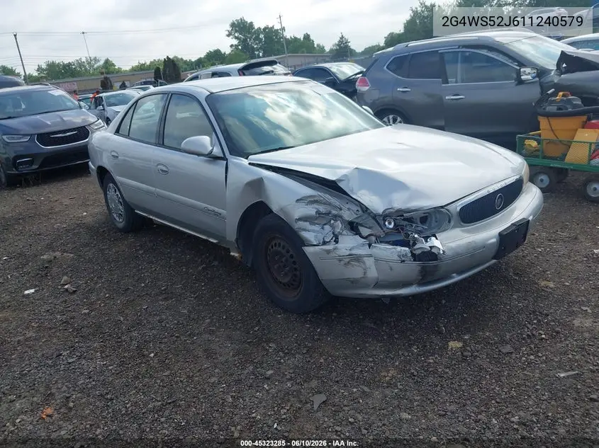 2001 Buick Century Custom VIN: 2G4WS52J611240579 Lot: 45323285
