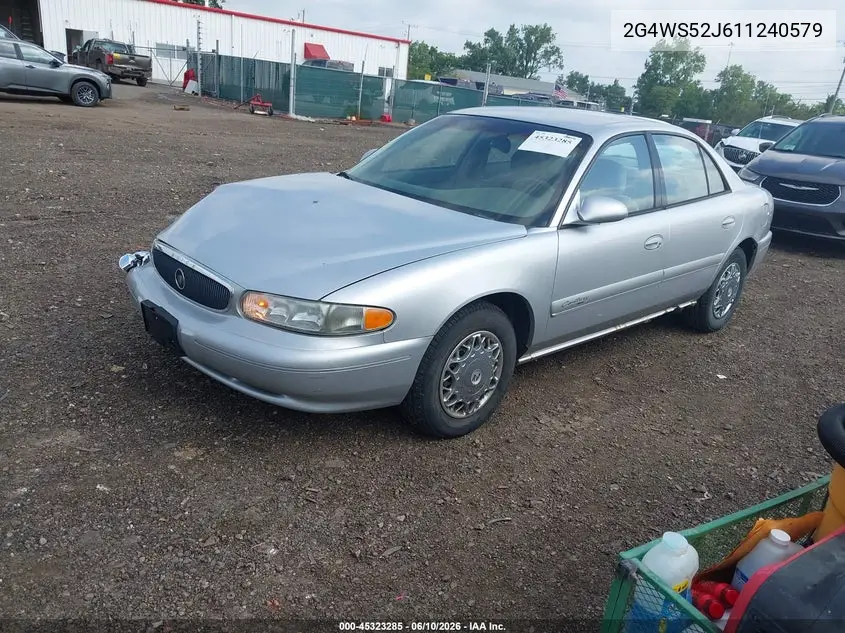 2001 Buick Century Custom VIN: 2G4WS52J611240579 Lot: 45323285