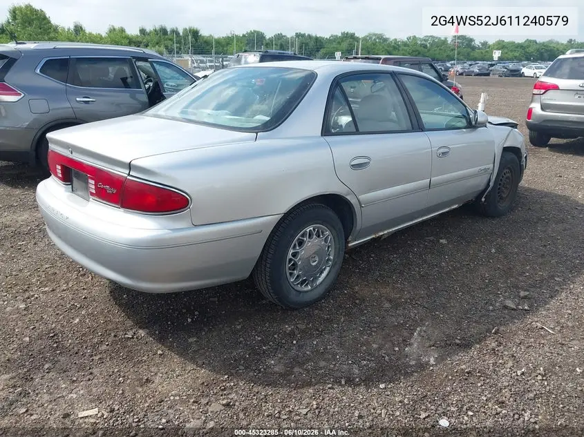 2001 Buick Century Custom VIN: 2G4WS52J611240579 Lot: 45323285