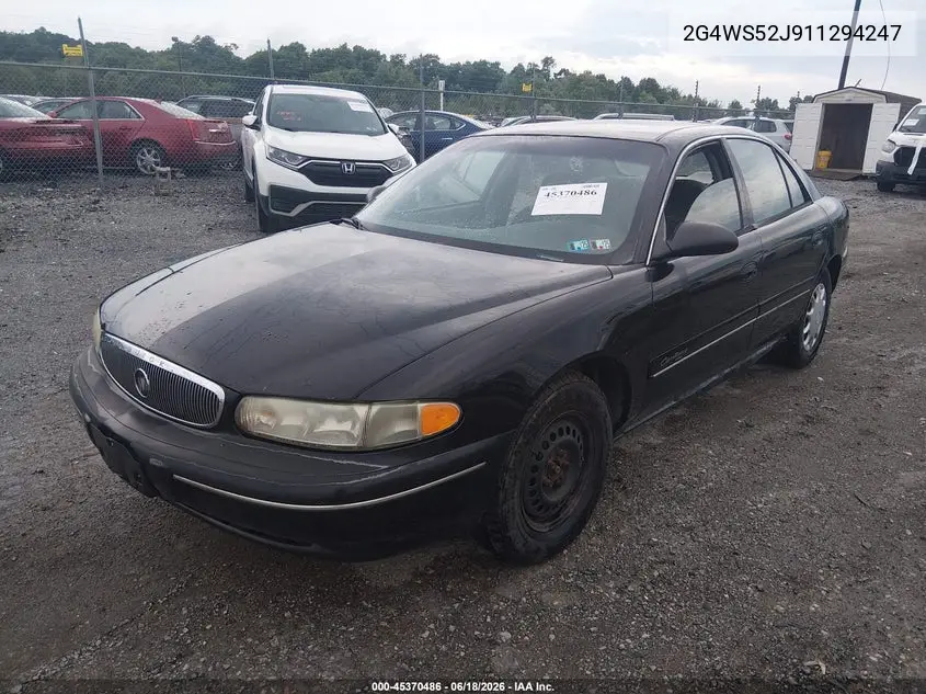 2001 Buick Century Custom VIN: 2G4WS52J911294247 Lot: 45370486