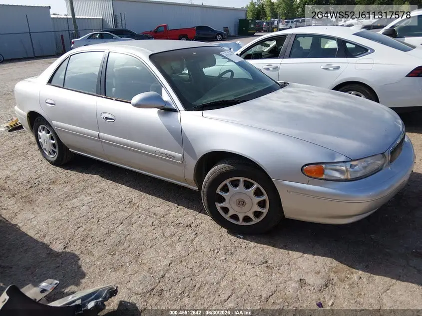 2001 Buick Century Custom VIN: 2G4WS52J611317578 Lot: 45512642