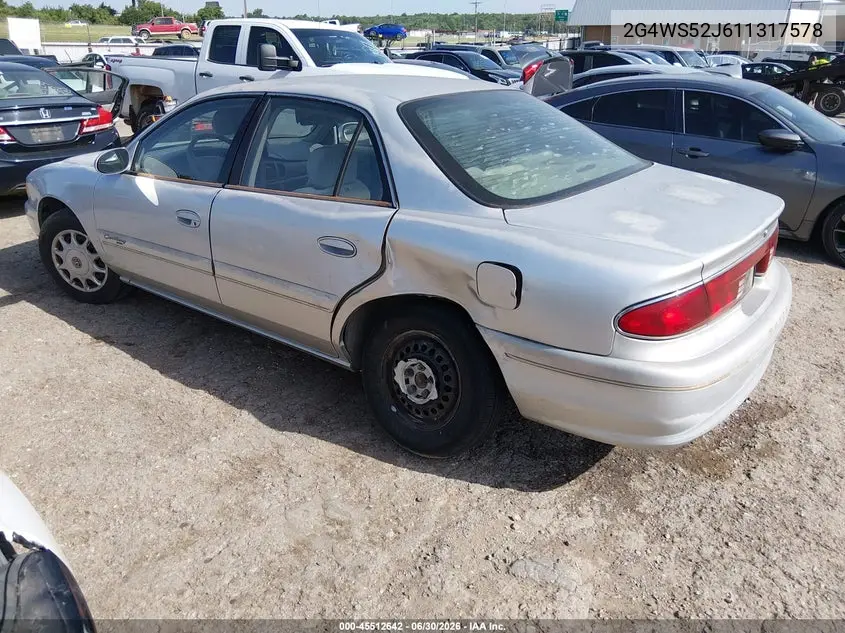 2001 Buick Century Custom VIN: 2G4WS52J611317578 Lot: 45512642