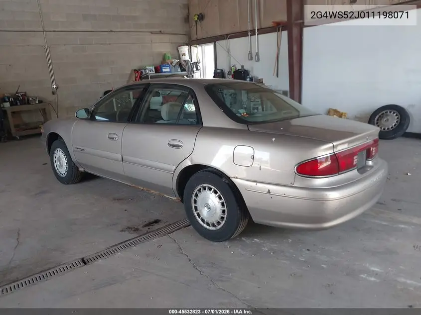 2001 Buick Century Custom VIN: 2G4WS52J011198071 Lot: 45532823