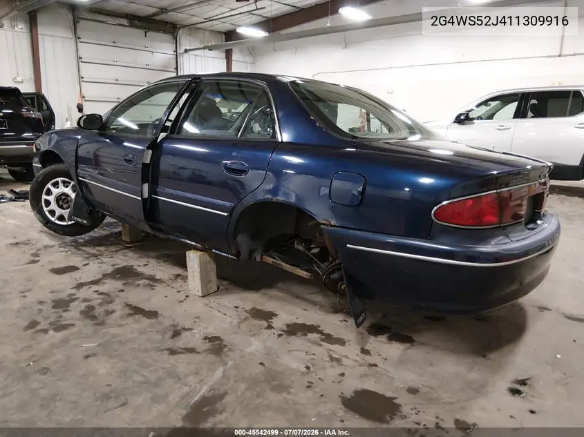 2001 Buick Century Custom VIN: 2G4WS52J411309916 Lot: 45542499