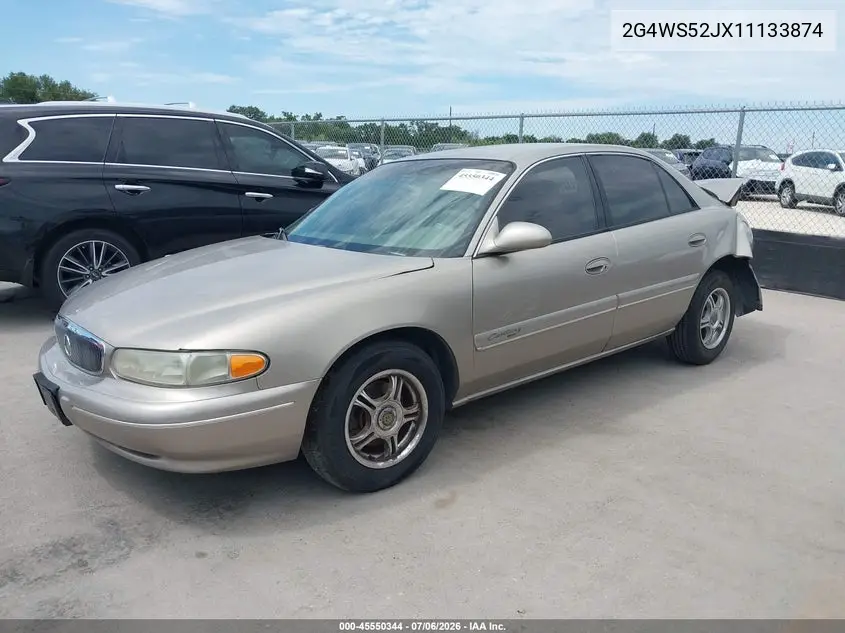 2001 Buick Century Custom VIN: 2G4WS52JX11133874 Lot: 45550344