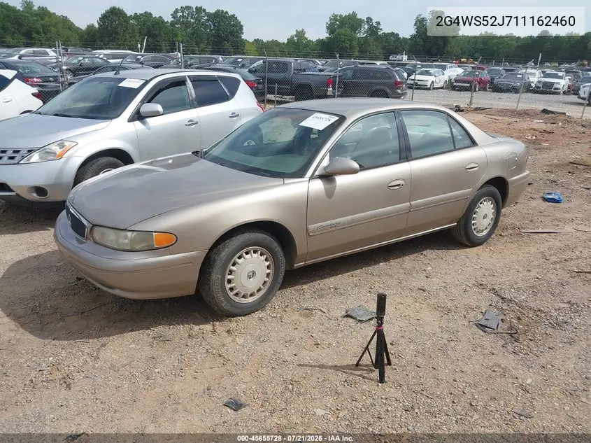 2001 Buick Century Custom VIN: 2G4WS52J711162460 Lot: 45655728
