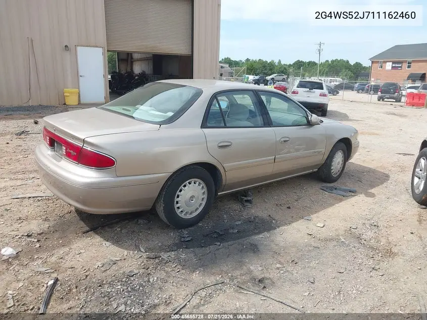 2001 Buick Century Custom VIN: 2G4WS52J711162460 Lot: 45655728