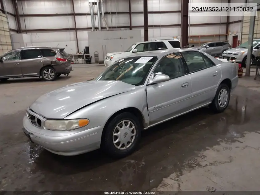 2002 Buick Century Custom VIN: 2G4WS52J121150032 Lot: 42841628