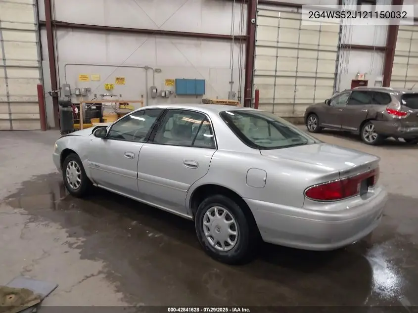 2002 Buick Century Custom VIN: 2G4WS52J121150032 Lot: 42841628