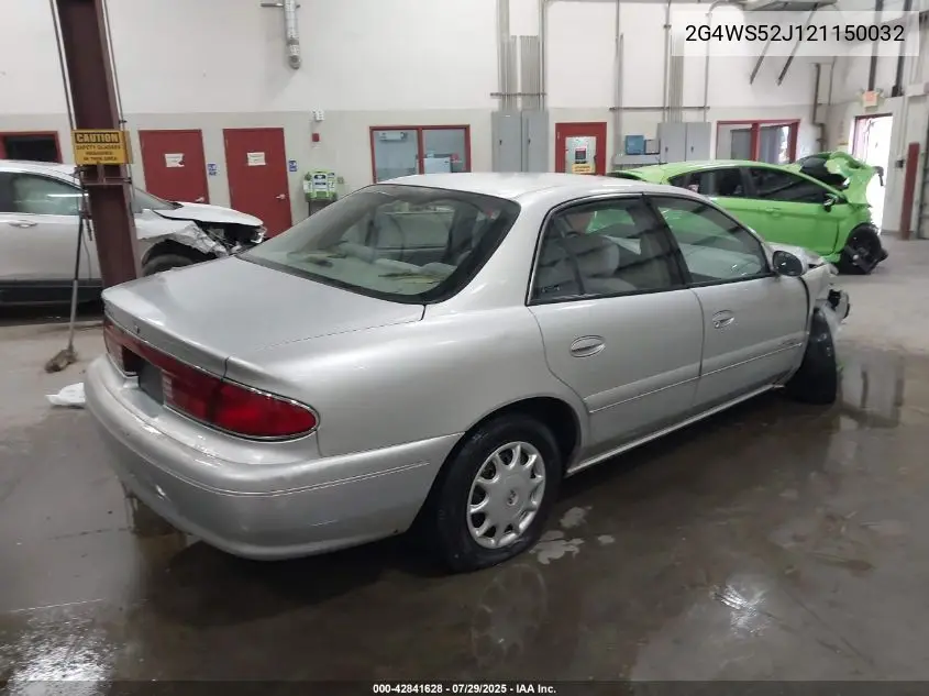 2002 Buick Century Custom VIN: 2G4WS52J121150032 Lot: 42841628