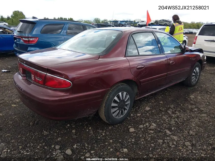 2002 Buick Century Custom VIN: 2G4WS52JX21258021 Lot: 44991010