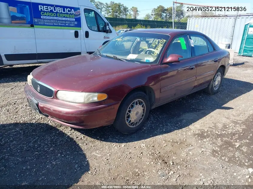 2002 Buick Century Custom VIN: 2G4WS52J521215836 Lot: 45079983