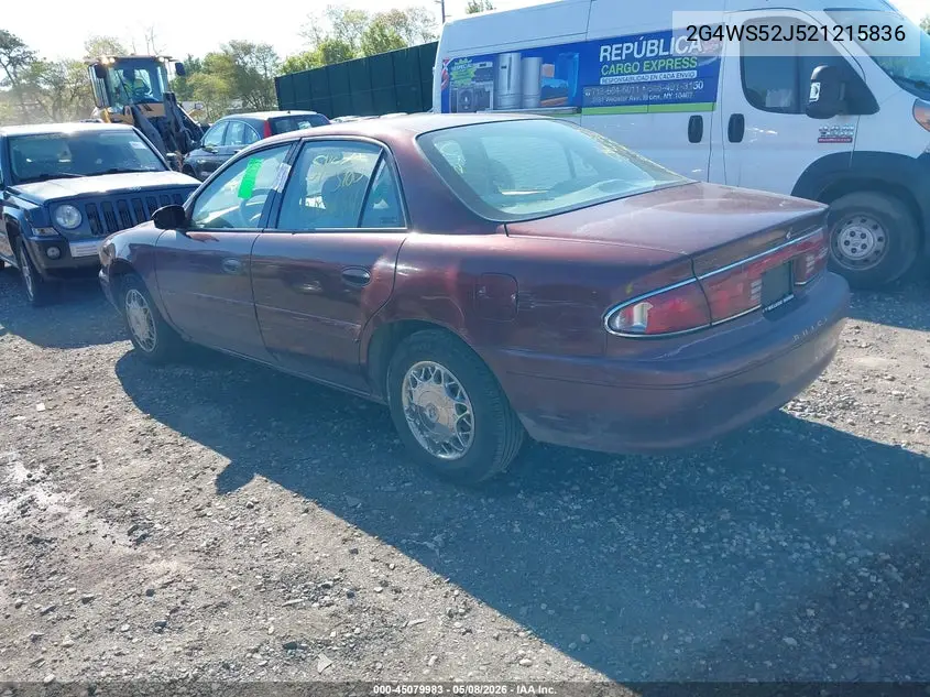 2002 Buick Century Custom VIN: 2G4WS52J521215836 Lot: 45079983