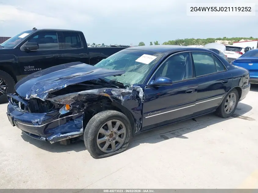 2002 Buick Century Limited VIN: 2G4WY55J021119252 Lot: 45273323