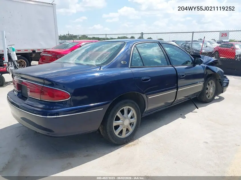 2002 Buick Century Limited VIN: 2G4WY55J021119252 Lot: 45273323