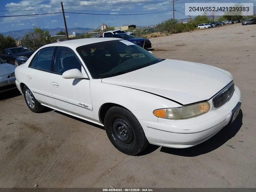 2002 Buick Century Custom VIN: 2G4WS52J421239383 Lot: 45364202