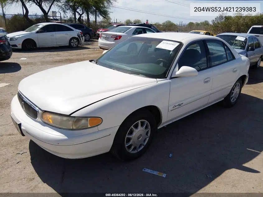 2002 Buick Century Custom VIN: 2G4WS52J421239383 Lot: 45364202