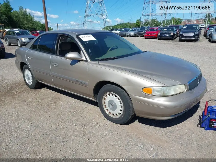 2002 Buick Century Limited VIN: 2G4WY55J321190686 Lot: 45379894
