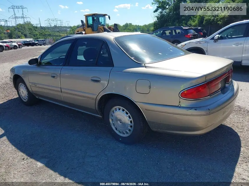 2002 Buick Century Limited VIN: 2G4WY55J321190686 Lot: 45379894