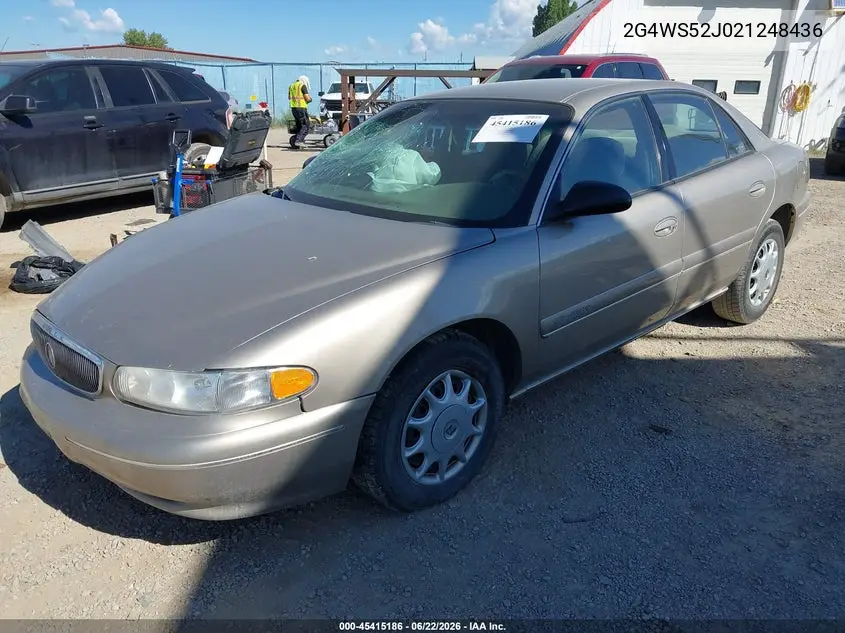 2002 Buick Century Custom VIN: 2G4WS52J021248436 Lot: 45415186