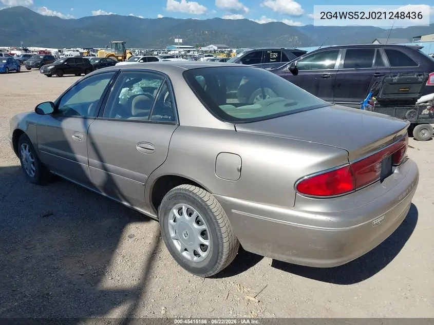 2002 Buick Century Custom VIN: 2G4WS52J021248436 Lot: 45415186