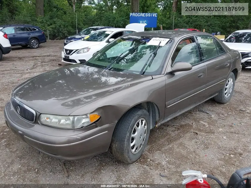 2002 Buick Century Custom VIN: 2G4WS52J021187699 Lot: 45424157