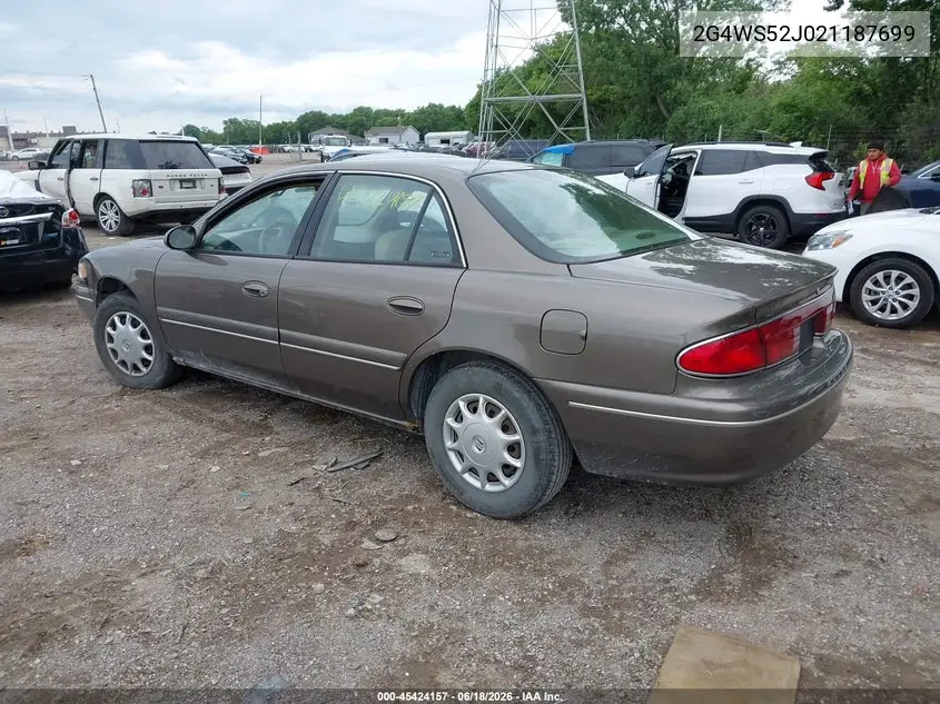 2002 Buick Century Custom VIN: 2G4WS52J021187699 Lot: 45424157