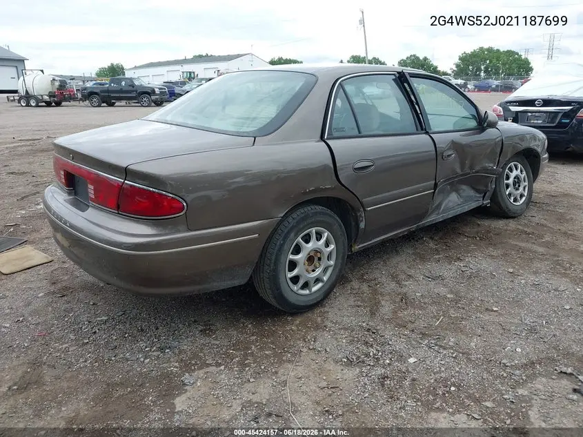 2002 Buick Century Custom VIN: 2G4WS52J021187699 Lot: 45424157