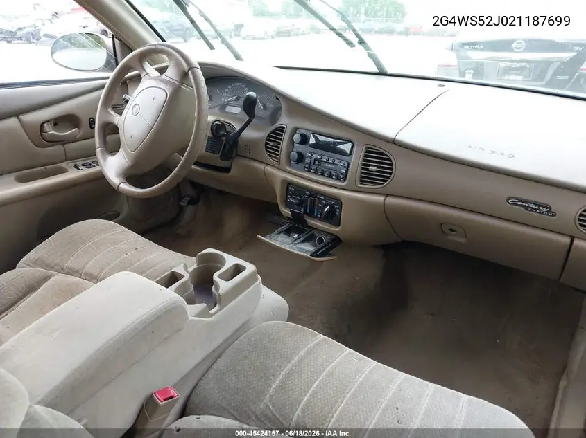 2002 Buick Century Custom VIN: 2G4WS52J021187699 Lot: 45424157