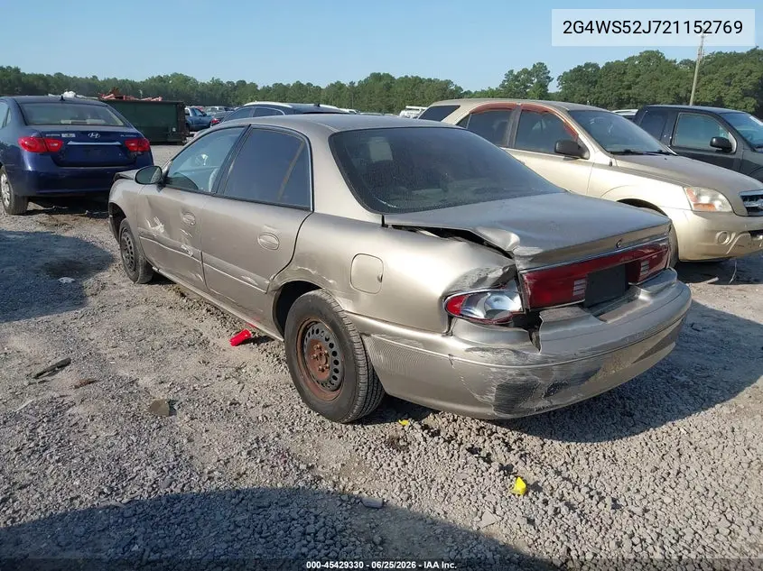 2002 Buick Century Custom VIN: 2G4WS52J721152769 Lot: 45429330