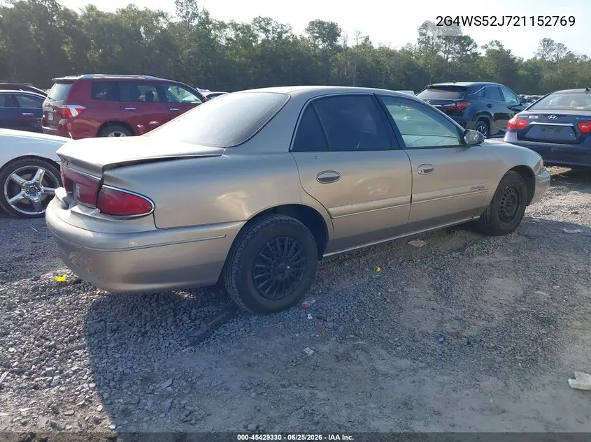 2002 Buick Century Custom VIN: 2G4WS52J721152769 Lot: 45429330