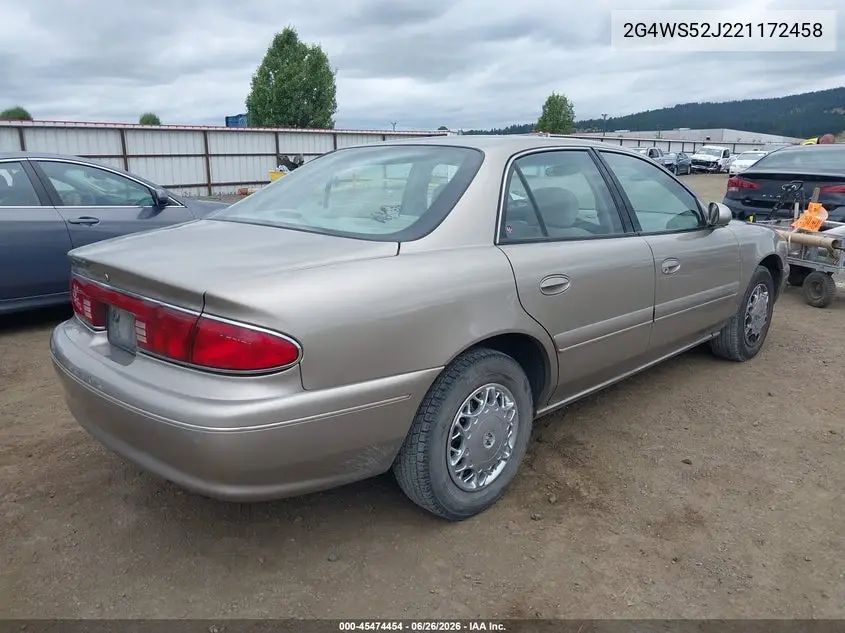 2002 Buick Century Custom VIN: 2G4WS52J221172458 Lot: 45474454