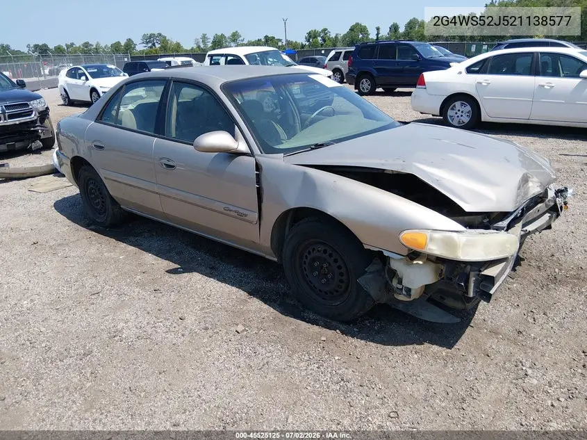 2002 Buick Century Custom VIN: 2G4WS52J521138577 Lot: 45525125