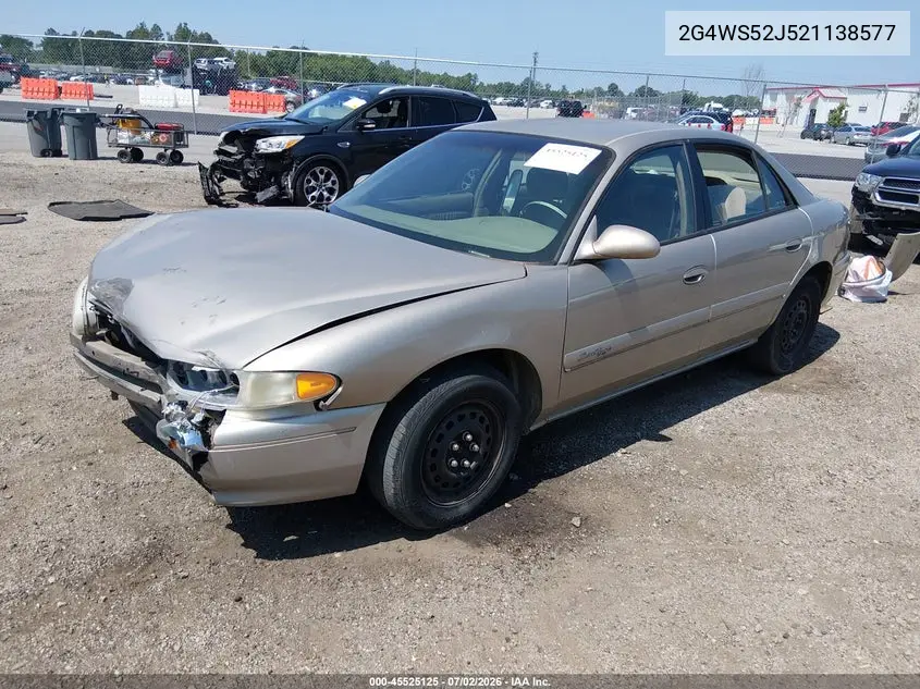 2002 Buick Century Custom VIN: 2G4WS52J521138577 Lot: 45525125