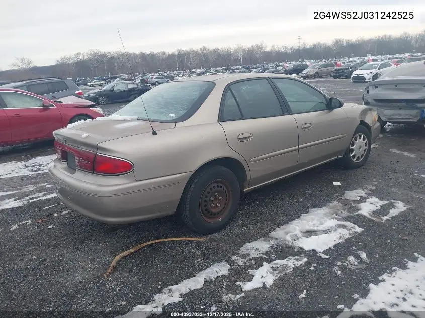 2003 Buick Century Custom VIN: 2G4WS52J031242525 Lot: 43937033