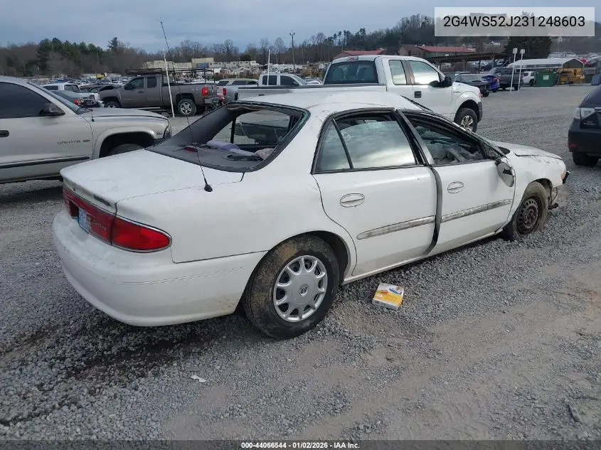 2003 Buick Century Custom VIN: 2G4WS52J231248603 Lot: 44066544