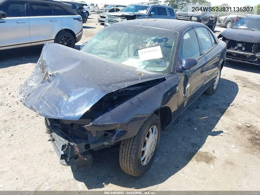 2003 Buick Century Custom VIN: 2G4WS52J831136307 Lot: 44920563