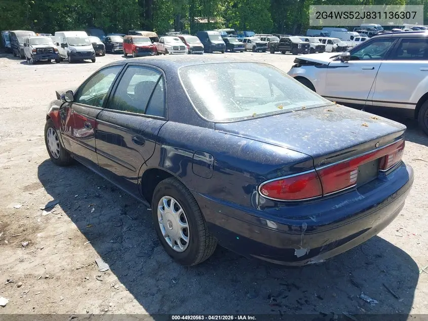 2003 Buick Century Custom VIN: 2G4WS52J831136307 Lot: 44920563