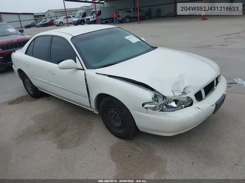 2003 Buick Century Custom VIN: 2G4WS52J431218633 Lot: 45075278