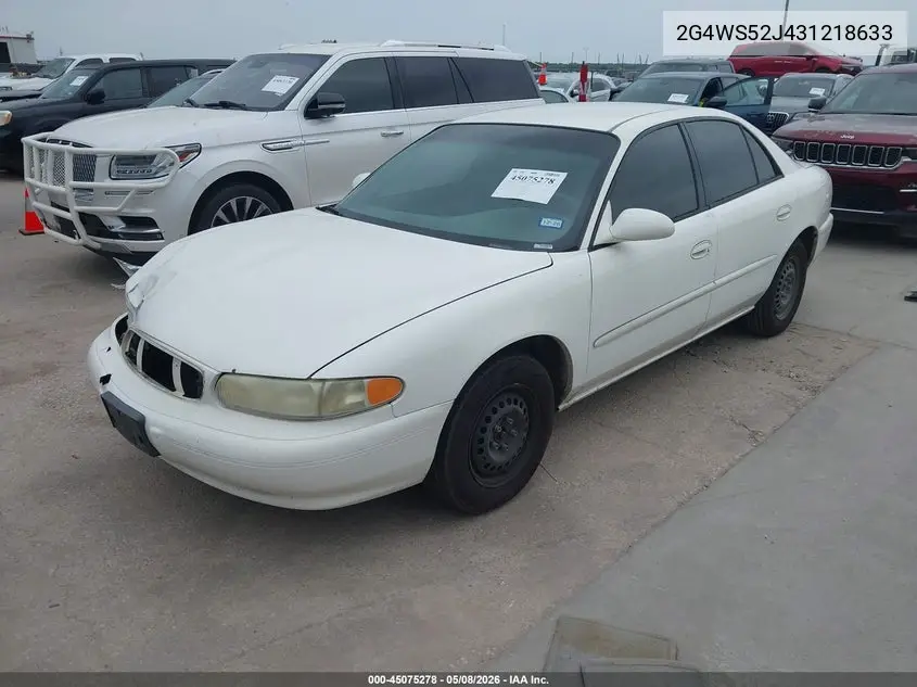 2003 Buick Century Custom VIN: 2G4WS52J431218633 Lot: 45075278