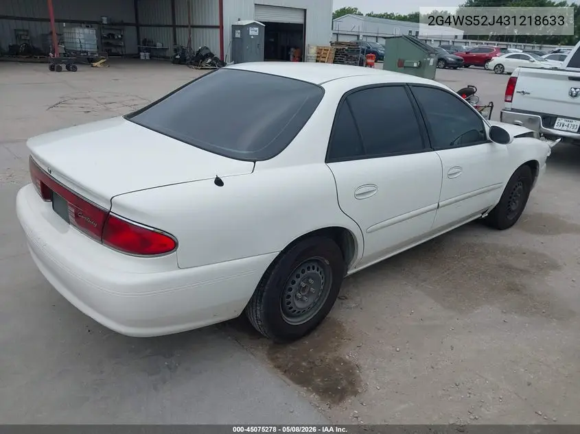 2003 Buick Century Custom VIN: 2G4WS52J431218633 Lot: 45075278
