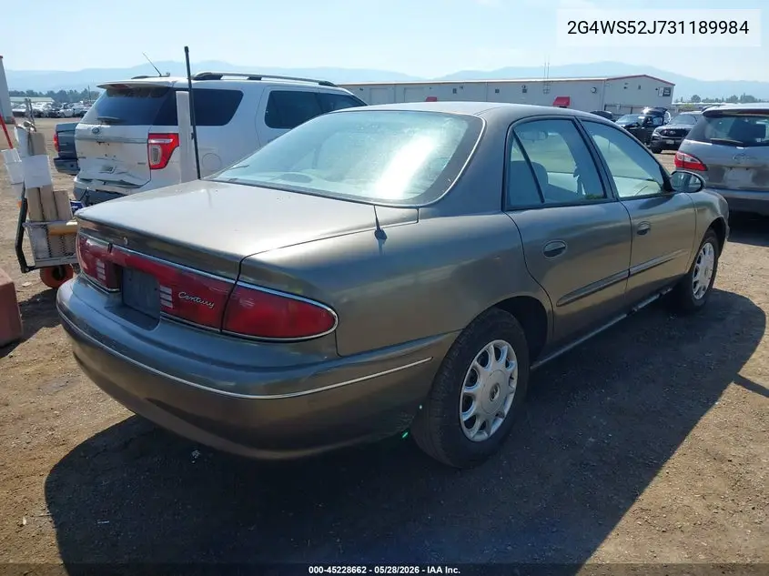 2003 Buick Century Custom VIN: 2G4WS52J731189984 Lot: 45228662