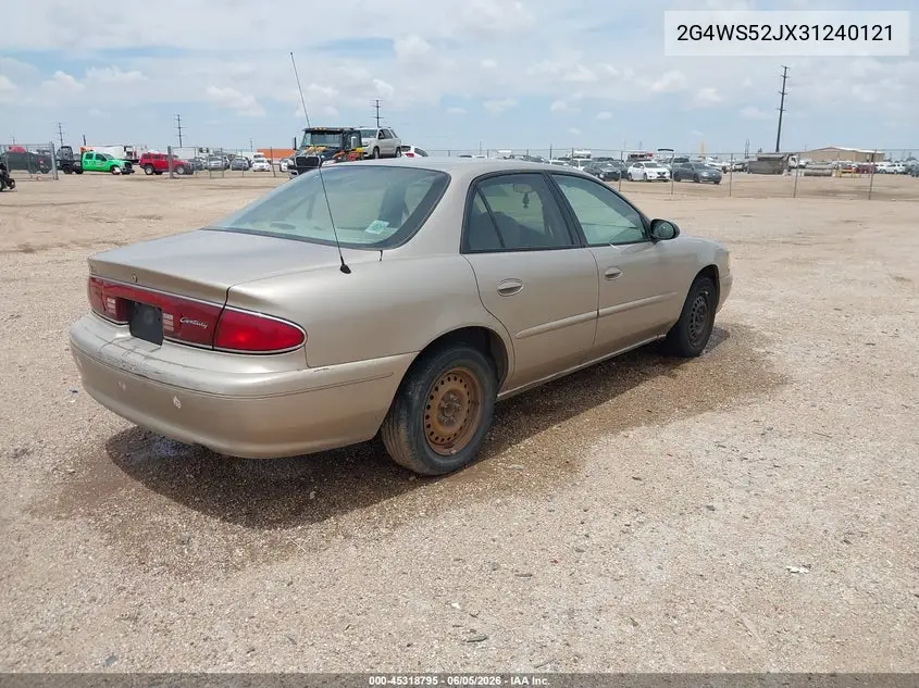 2003 Buick Century Custom VIN: 2G4WS52JX31240121 Lot: 45318795