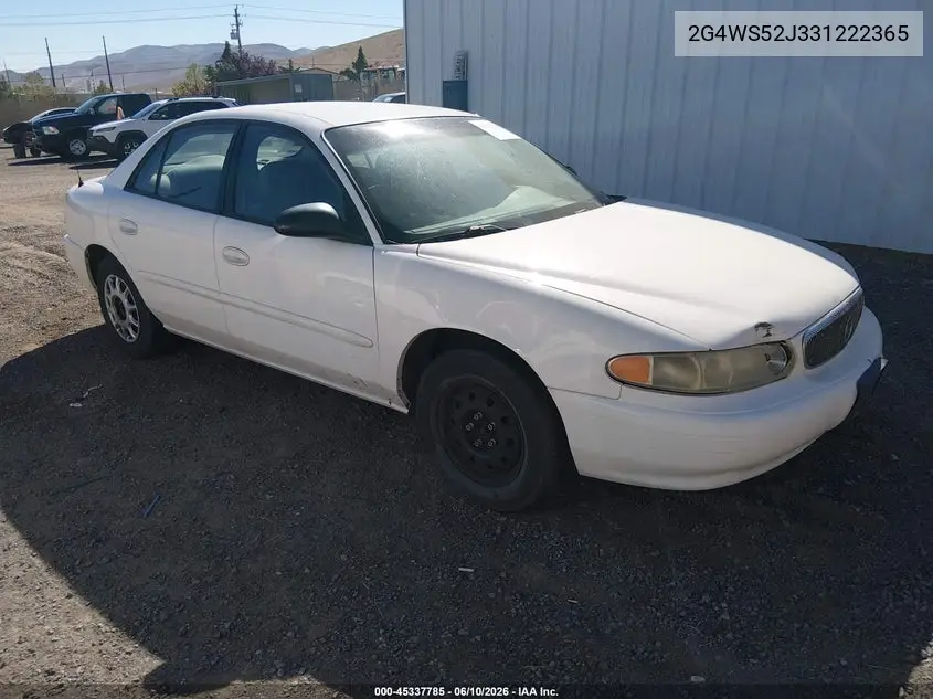 2003 Buick Century Custom VIN: 2G4WS52J331222365 Lot: 45337785