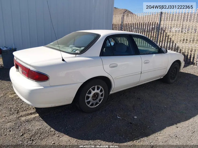 2003 Buick Century Custom VIN: 2G4WS52J331222365 Lot: 45337785