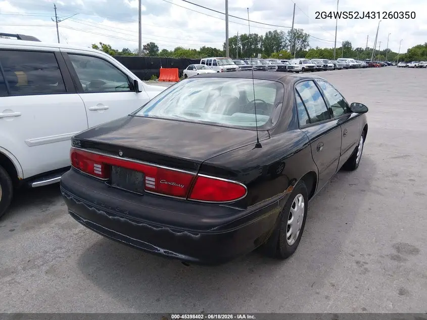 2003 Buick Century Custom VIN: 2G4WS52J431260350 Lot: 45398402