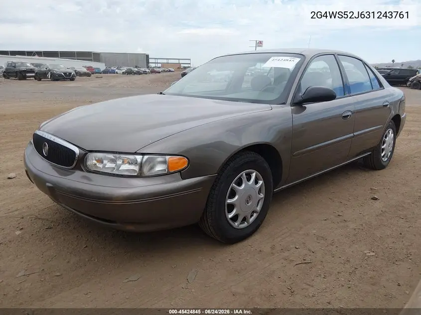 2003 Buick Century Custom VIN: 2G4WS52J631243761 Lot: 45424845
