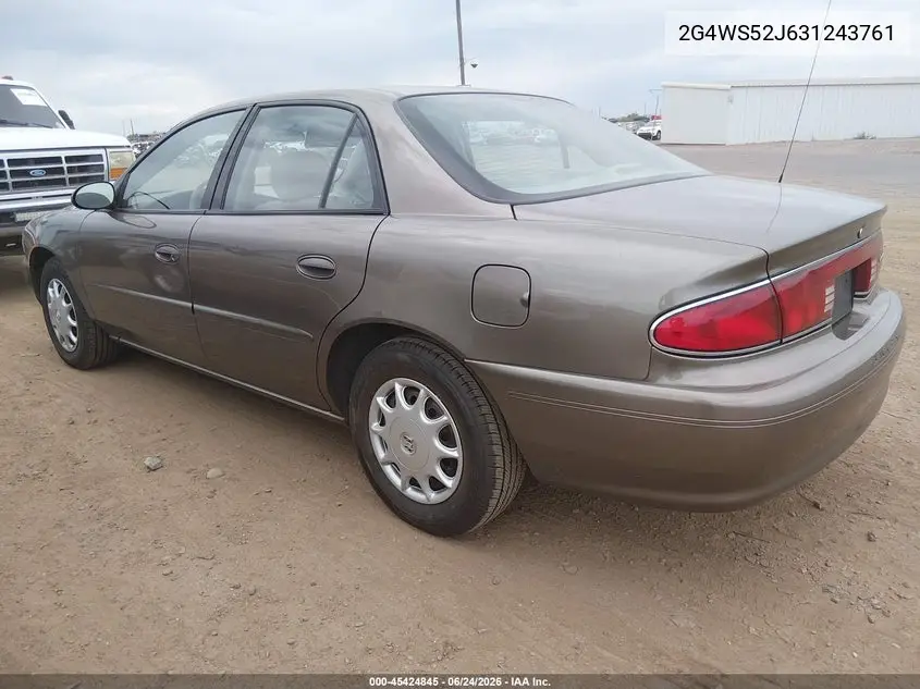 2003 Buick Century Custom VIN: 2G4WS52J631243761 Lot: 45424845