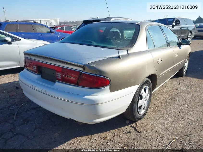 2003 Buick Century Custom VIN: 2G4WS52J631216009 Lot: 45491942