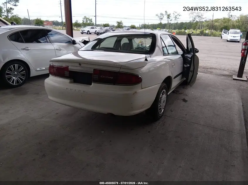 2003 Buick Century Custom VIN: 2G4WS52J831263543 Lot: 45505579